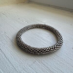 Chic Silver Beaded Bracelet